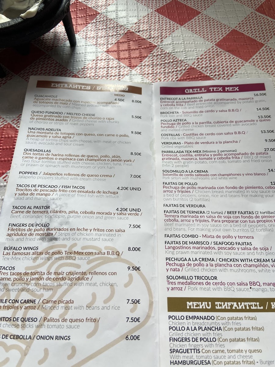 Menu Restaurante Mexicano Tex Mex-1